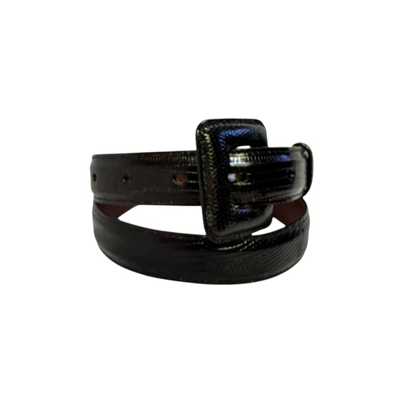Genuine KLEINBERG SHERRILL Black Lizard Leather Women Belt Size S 29-30 main image 12